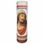 Divine Savior Labeled 7 Day Candle, Red